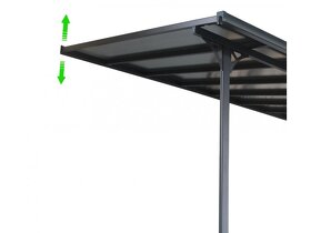 Hliníková pergola 5,5x3m a 6x3m - šedá a priehľadná - 9