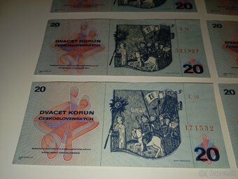 BANKOVKY 20 KČS, 1970, SÉRIE L a H, PĚKNÉ STAVY - 9