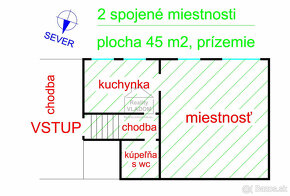 ✔️ 45 m2 s klimatizáciou a vlastným wc, Prešov - centrum ✔️ - 9