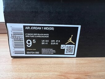 Nike air jordan 1 mid smoke gray - 9