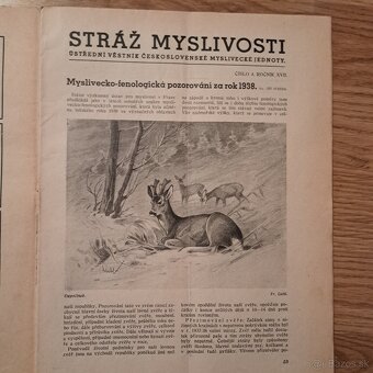 Staré časopisy Stráž myslivosti 1939 - 9