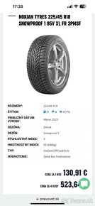 Zimné pneumatiky NOKIAN Tyres WR Snowprof 225/45 R18. - 9