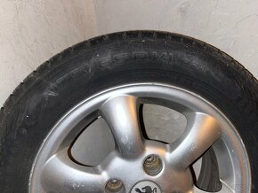 14" Hliníkové disky Peugeot, 4ks s letnými pneumatikami - 9