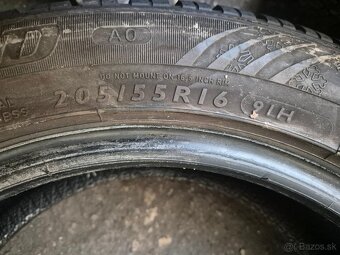 205/55r16 zimné 4 ks DUNLOP dezén 7,7-5,7 mm - 9