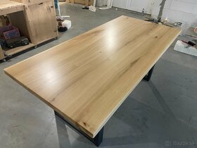 Masívny dubový stôl - Jedálenský - 9