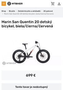 Detský bicykel MARIN San Quentin 20 - 9