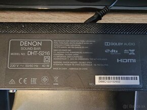 SoundBar Denon DHT-S216 Black s dobrým zvukom - ako nový - 9
