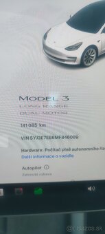 Tesla Model 3 DUAL MOTOR, AWD, LONG RANGE, 366 KW Odpočet DP - 9