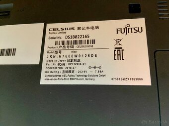 Notebook Fujitsu CELSIUS H760 win11, i7, 32GB RAM - 9