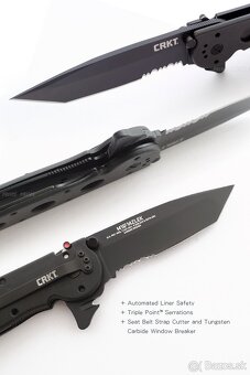 Taktický zatvárací nôž CRKT M16-04ZLEK Tanto Blackout (nový) - 9