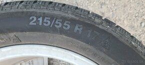 ORIGINÁL SADU KOLIES 5x112 R17 PNEU 215/55 R17 ŠKODA - 9