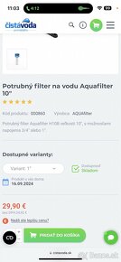 Potrubný filter na vodu Aquafilter 10" - 9