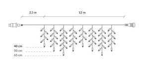 Vianočné osvetlenie LED záclona exterier interier - 9