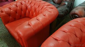 CHESTERFIELD ŠTÝL,KOŽENÁ SEDAČKA - 9