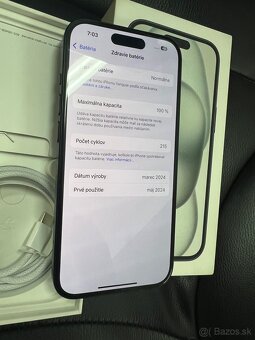 iPhone 15 128GB Black 100% zdravie v záruke - 9