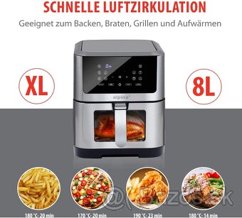 Nerozbaleny  alpina Airfryer XXL - Teplovzdušná fritéza 8L - 9