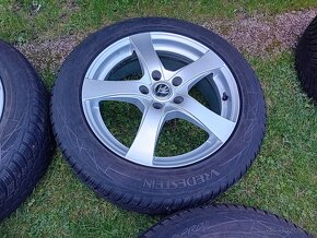 17" ALU 5x112 š SUPERB / VW + zimné pneu 215/55 17 TOP - 9