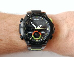 SMAEL 8069 Grey Dual-Time pánske vodotesné športové hodinky - 9