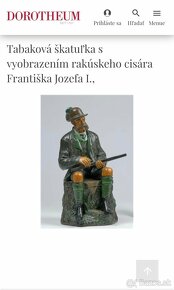 Keramická dóza na tabak cisár Franz Jozeph I - 9