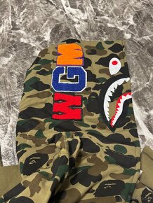 Bape Shark Hoodie Mikina Zelená - 9