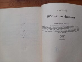 1000 rád pre domácnosť - stará kniha z roku 1985 - 9