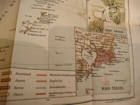 Dobová Litografia a mapa Rusko-japonska Valka Cárske Rusko - 9
