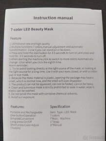 Therapy LED lampa / maska na tvár - 9