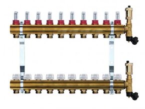 Mosadzný rozdeľovač - podlahové kúrenie - 9