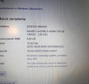 Dell E7240 / i5-4300U / 8GB RAM / 128GB SSD / pods. kláv. - 9