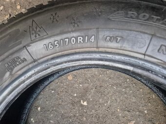 165/70 r14 zimné 4 ks DUNLOP dezén 8 - 7,8 mm - 9