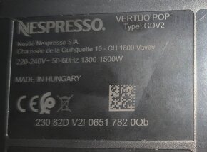 Predám kávovar Nespresso Vertuo Pop - 9