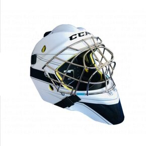 Juniorská brankárska maska CCM AXIS 1.5 - biela a farebna - 9