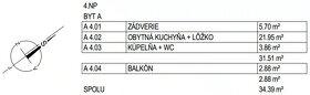 Novostavba Lúčky Skalica 1.izbové bytyA4,H4 - 9