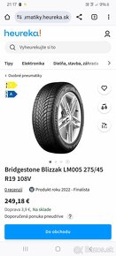 275/45 r19 zimne pneumatiky Bridgestone - 9