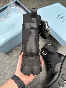 PRADA Monolith leather and Re-Nylon boots - 9