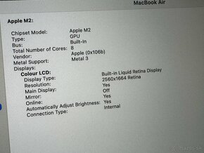 Apple Macbook Air 2022 M2 - M2, 8gb, 256gb - 9