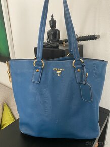 Prada kabelka shopper bag modra - 9