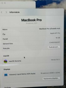  Apple MacBook Pro 16" M1 Pro 2021 - 16GB | 1TB SSD  - 9